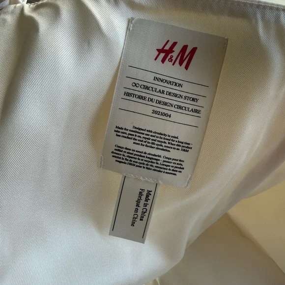 H&M Ivory Satin Bow Front Camisole - Picture 4 of 9